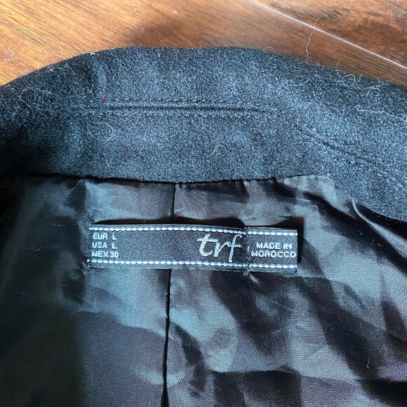 Wool Military Inspired Cropped Jacket with Unique Snake Patch - Picture 6 of 6